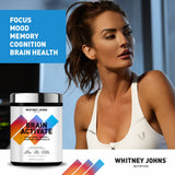 Whitney Johns Brain Activate preparación en agua fría para energía clara.