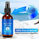 Botella de vidrio WHLH & WELL-BEING con spray de magnesio, ingrediente natural.