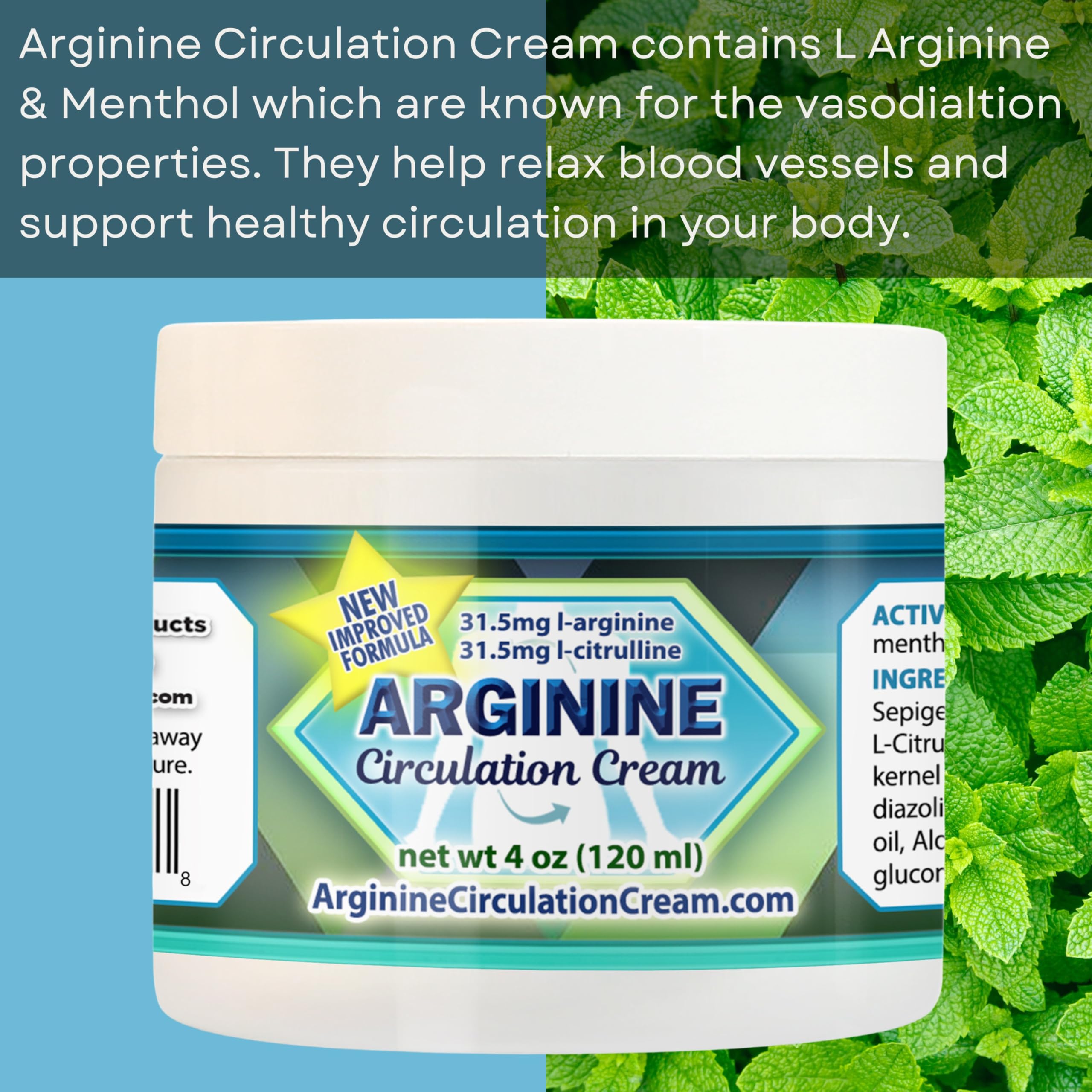 Aplicación nocturna de Arginine Circulation Cream para masajes en piernas
