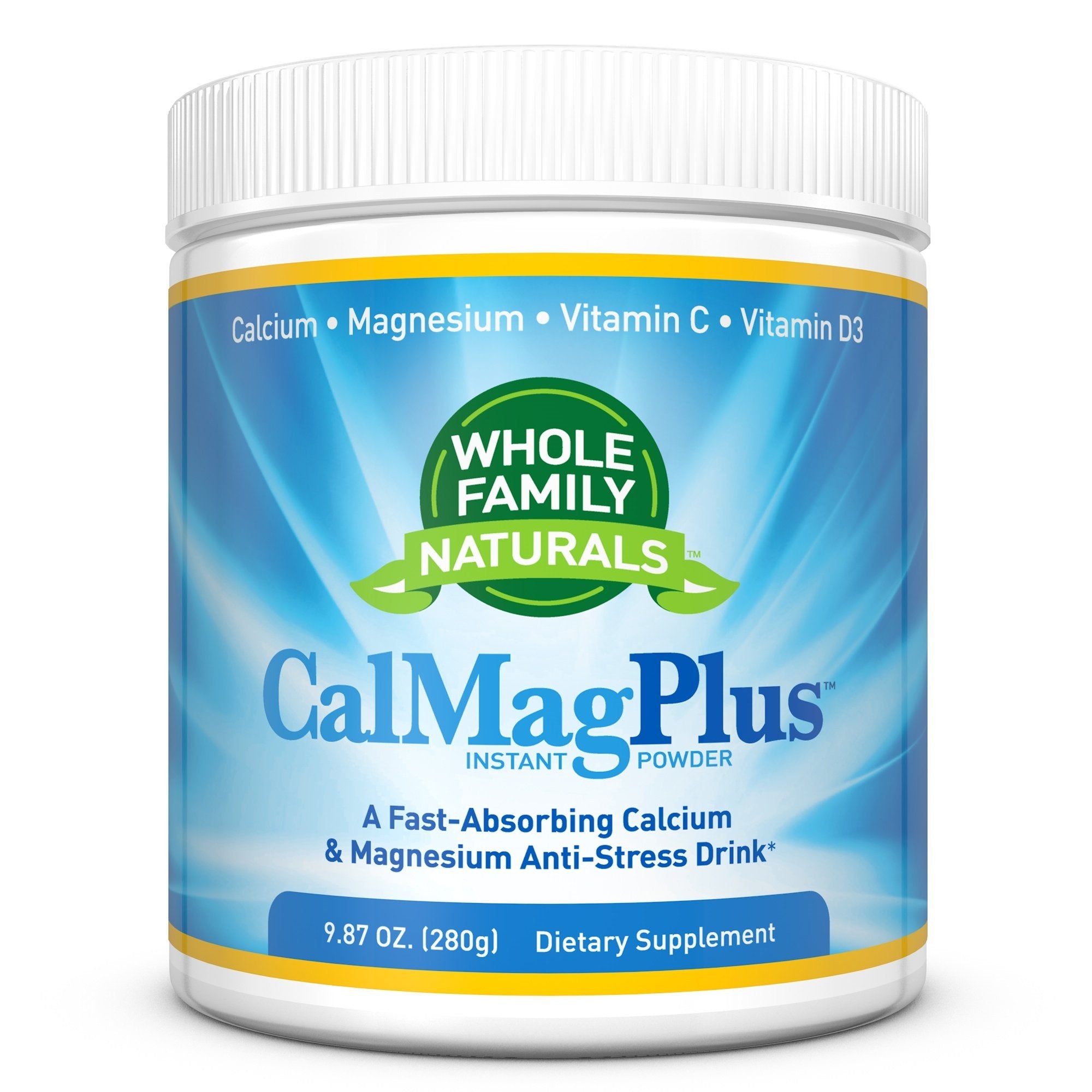 Whole Family Naturals CalMag Plus botella: ingesta diaria de minerales para bienestar