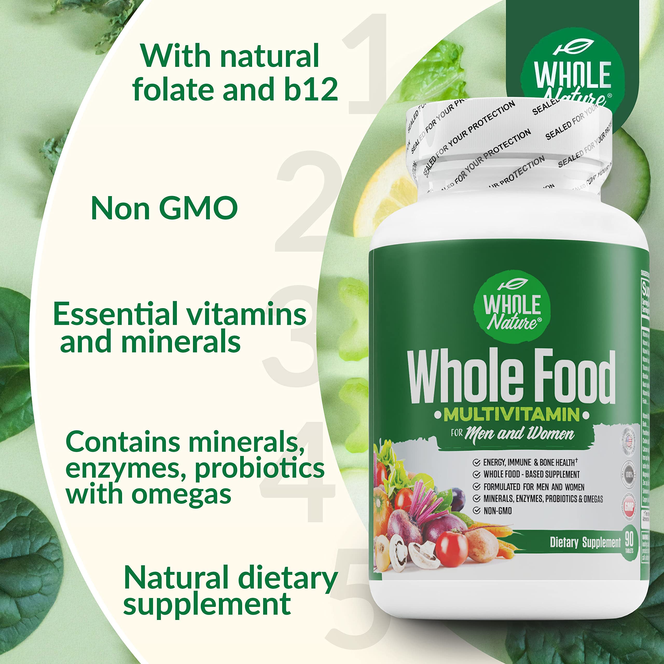 Whole Nature etiqueta identifica ingredientes clave para nutrición balanceada
