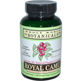 Royal Camu de Whole World Botanicals, botella, apoyo potencial al sistema inmune y al estado de ánimo.