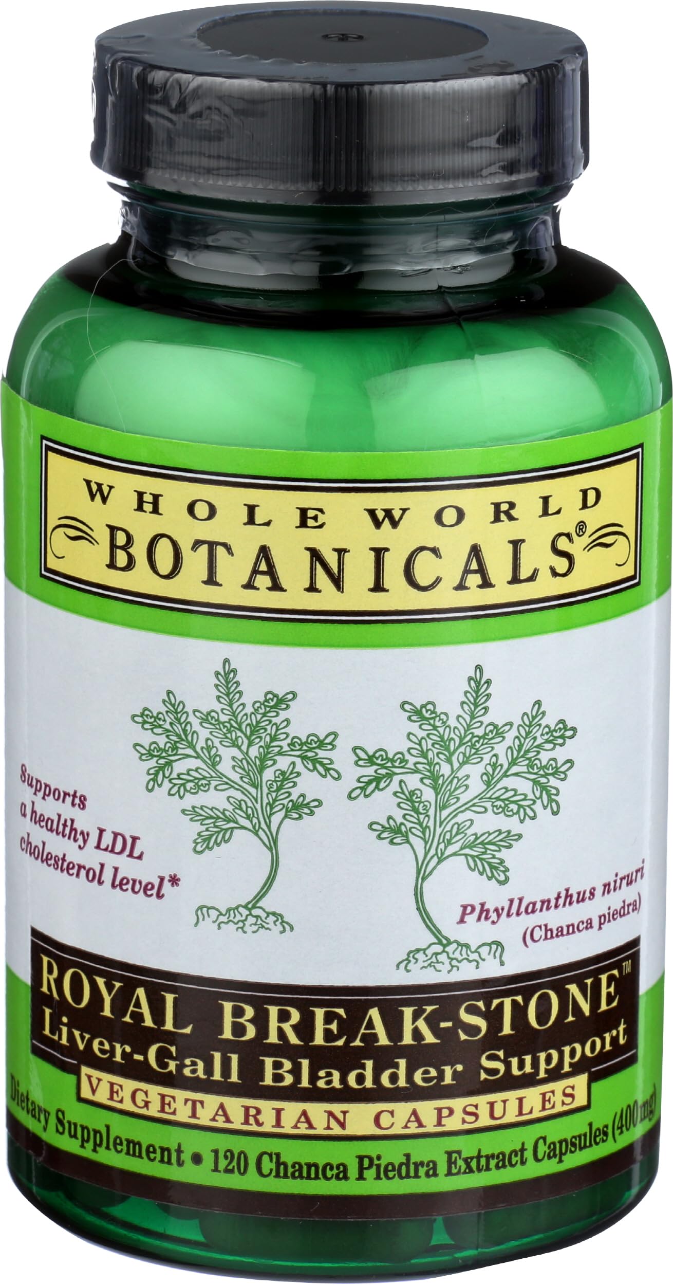 Royal Chanca Piedra de Whole World Botanicals: cápsulas vegetarianas para uso diario