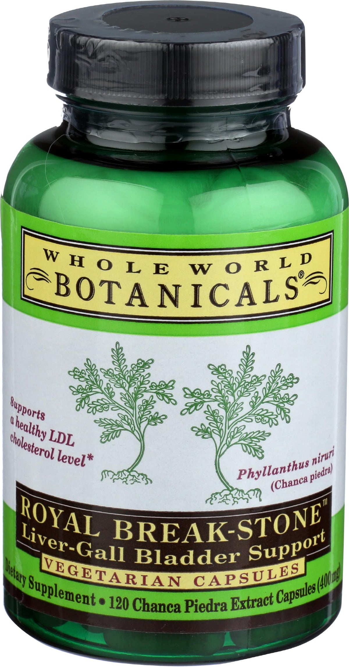 Royal Chanca Piedra de Whole World Botanicals: cápsulas vegetarianas para uso diario