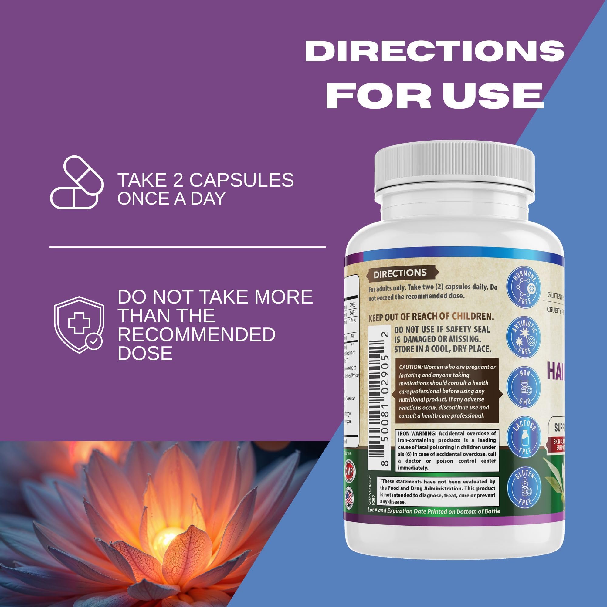 WHOLE WORLD WELLNESS biotina 5000 mcg en cápsulas