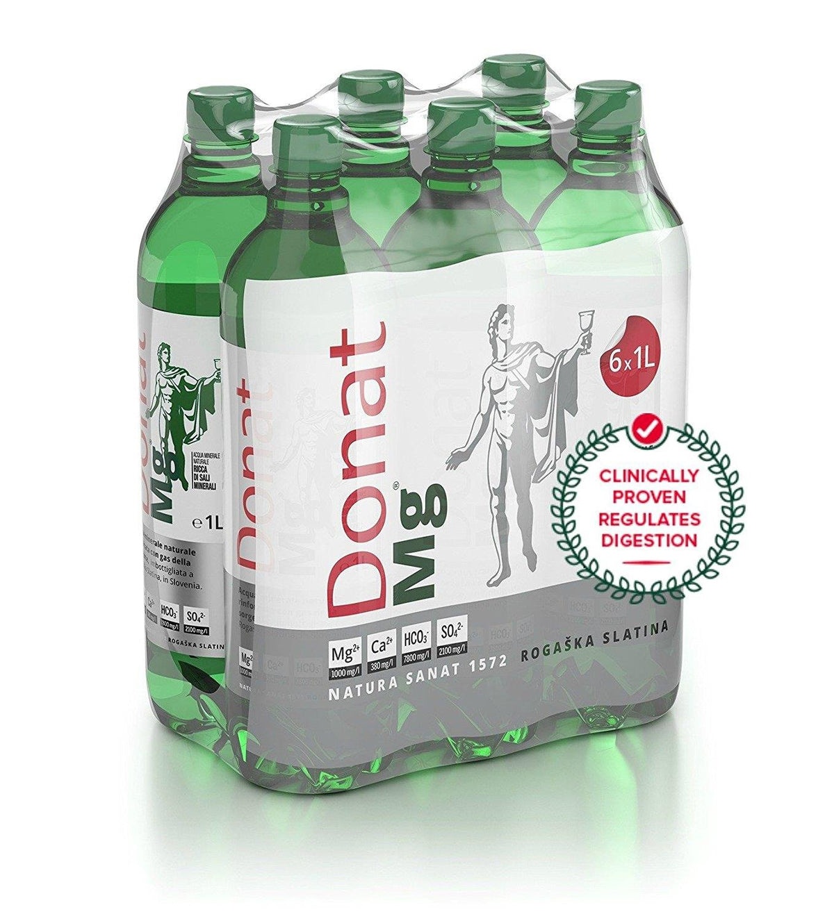 Donat Mg de Wholefood Earth en botella de 1 L, ideal para consumo diario y aporte de magnesio.