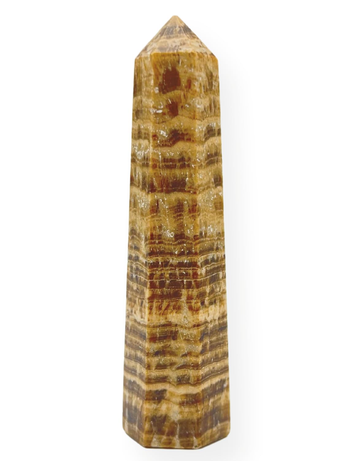 Wholesale Gem Shop aragonita-obelisco-70mm frente, ideal para exhibicion en altar