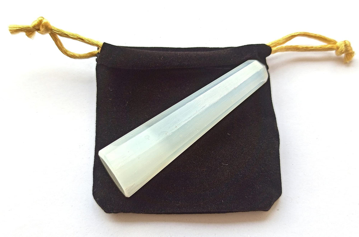 Wholesale Gem Shop selenita obelisco 70 mm facetado para meditaciones enfocadas