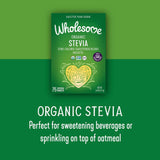 Wholesome Stevia orgánica, calidad certificada para recetas dulces sin azúcar.