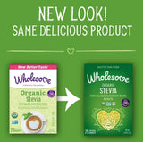 Wholesome Stevia orgánica para uso diario, endulza sin calorías.
