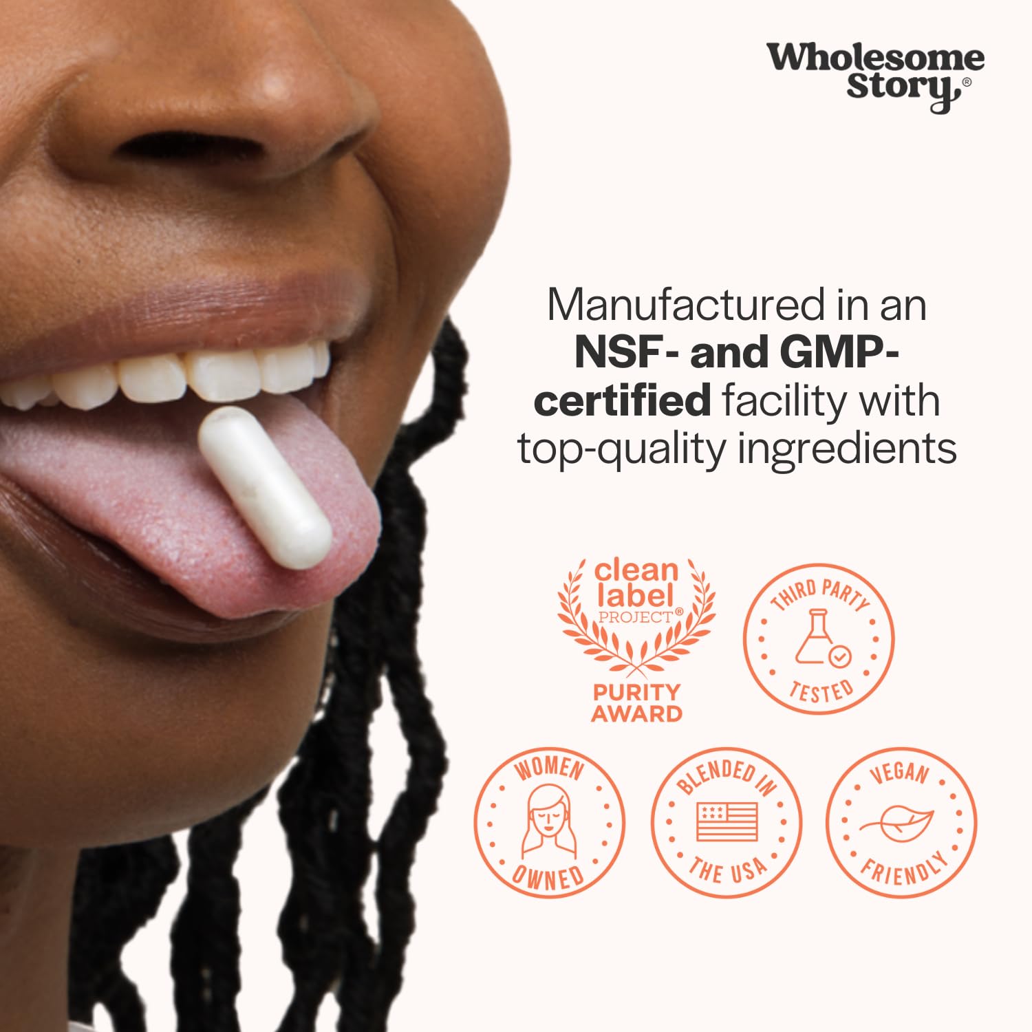Etiqueta limpia certificada por Clean Label Project para Wholesome Story.
