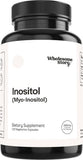 Wholesome Story Myo-Inositol cápsulas ofrecen 2000 mg por porción para equilibrio hormonal.
