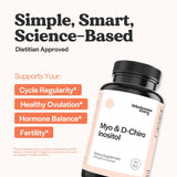 Cápsulas vegetales de Wholesome Story Myo-Inositol para rutina diaria.