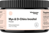 Wholesome Story Myo-Inositol y D-Chiro Inositol en polvo en bote, soporte hormonal diario