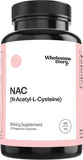 Wholesome Story NAC 600 mg frasco, cápsulas veganas para apoyo celular diario.