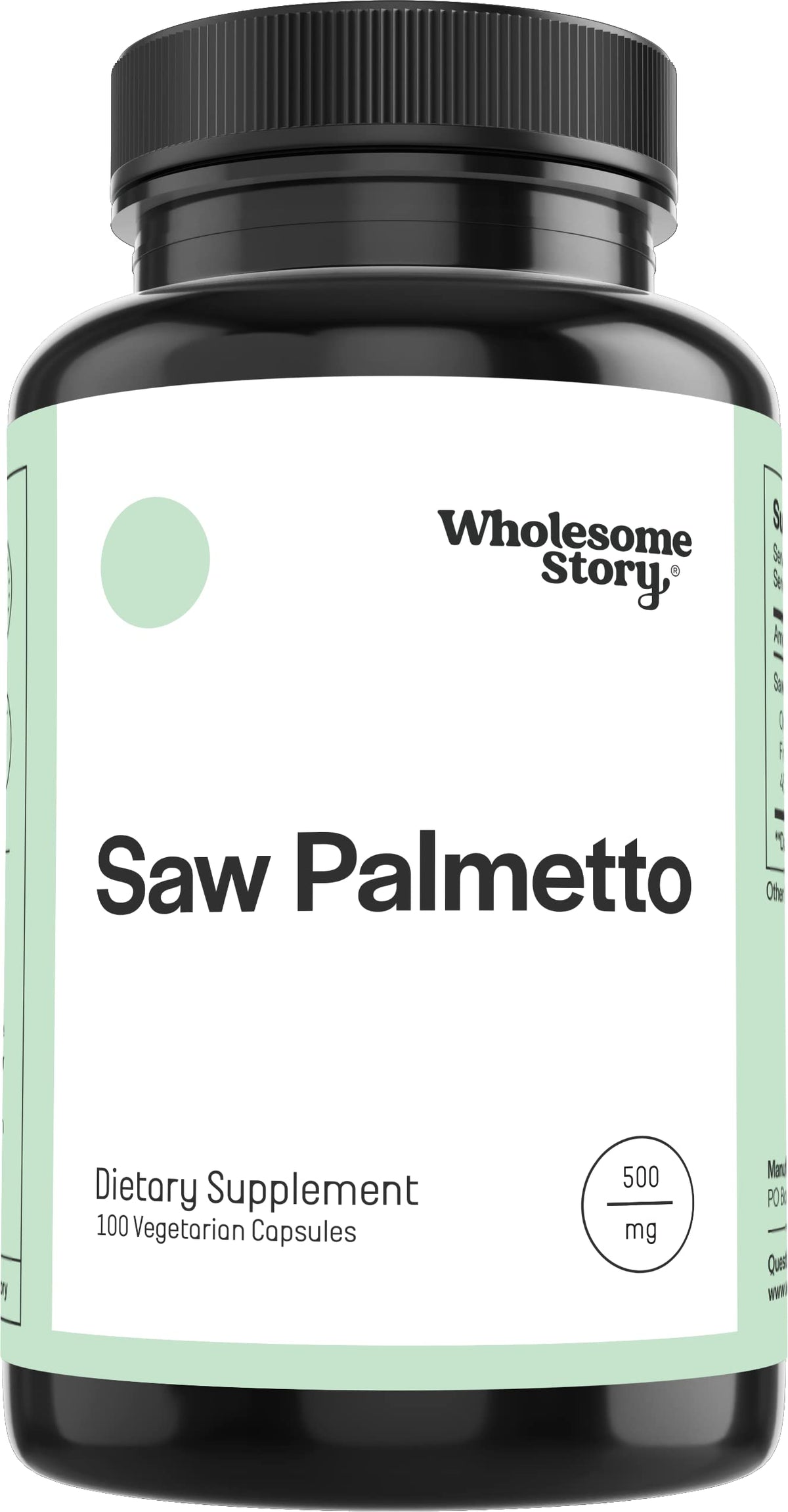 Wholesome Story Saw Palmetto cápsulas 500 mg, posible apoyo al equilibrio hormonal.