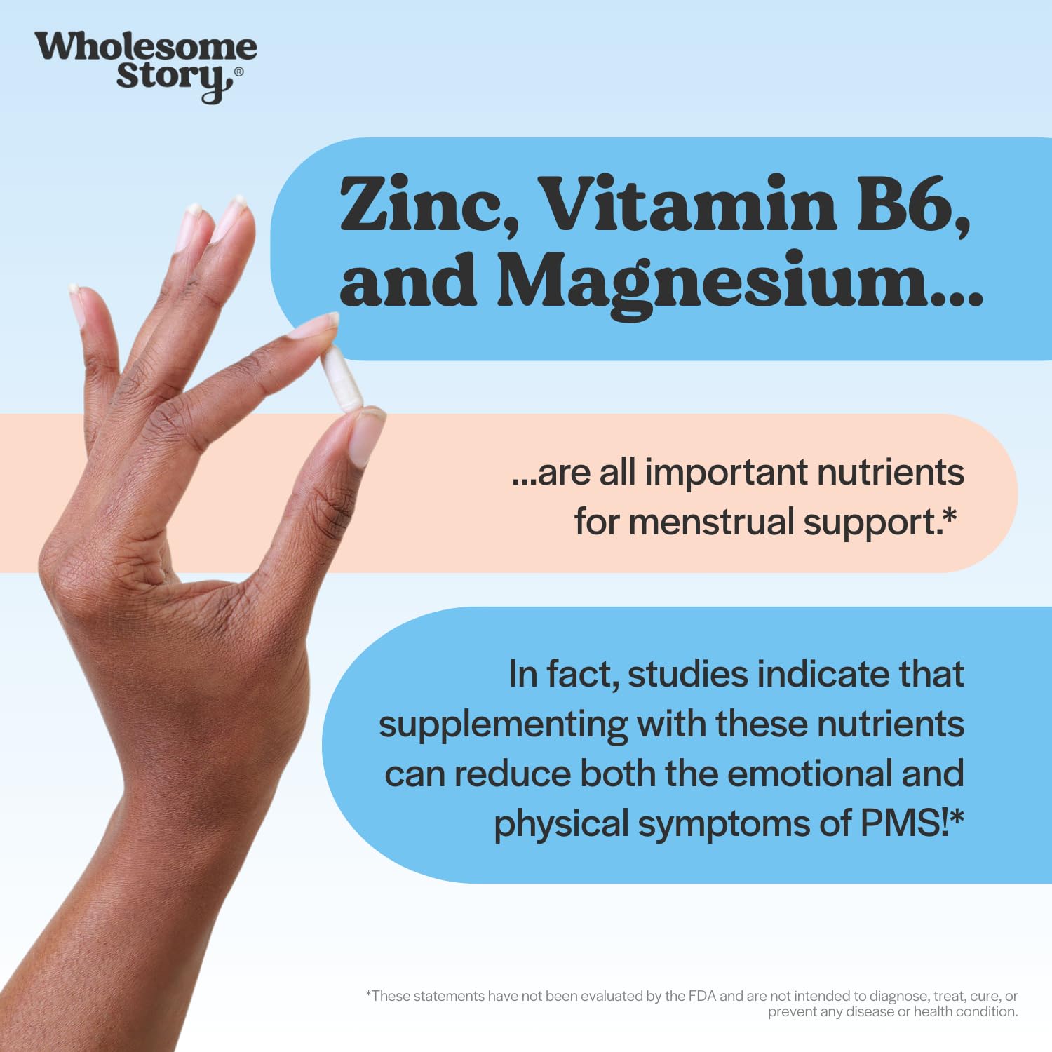 Wholesome Story Zinc Picolinate: caja de empaque para almacenamiento y transporte sencillo