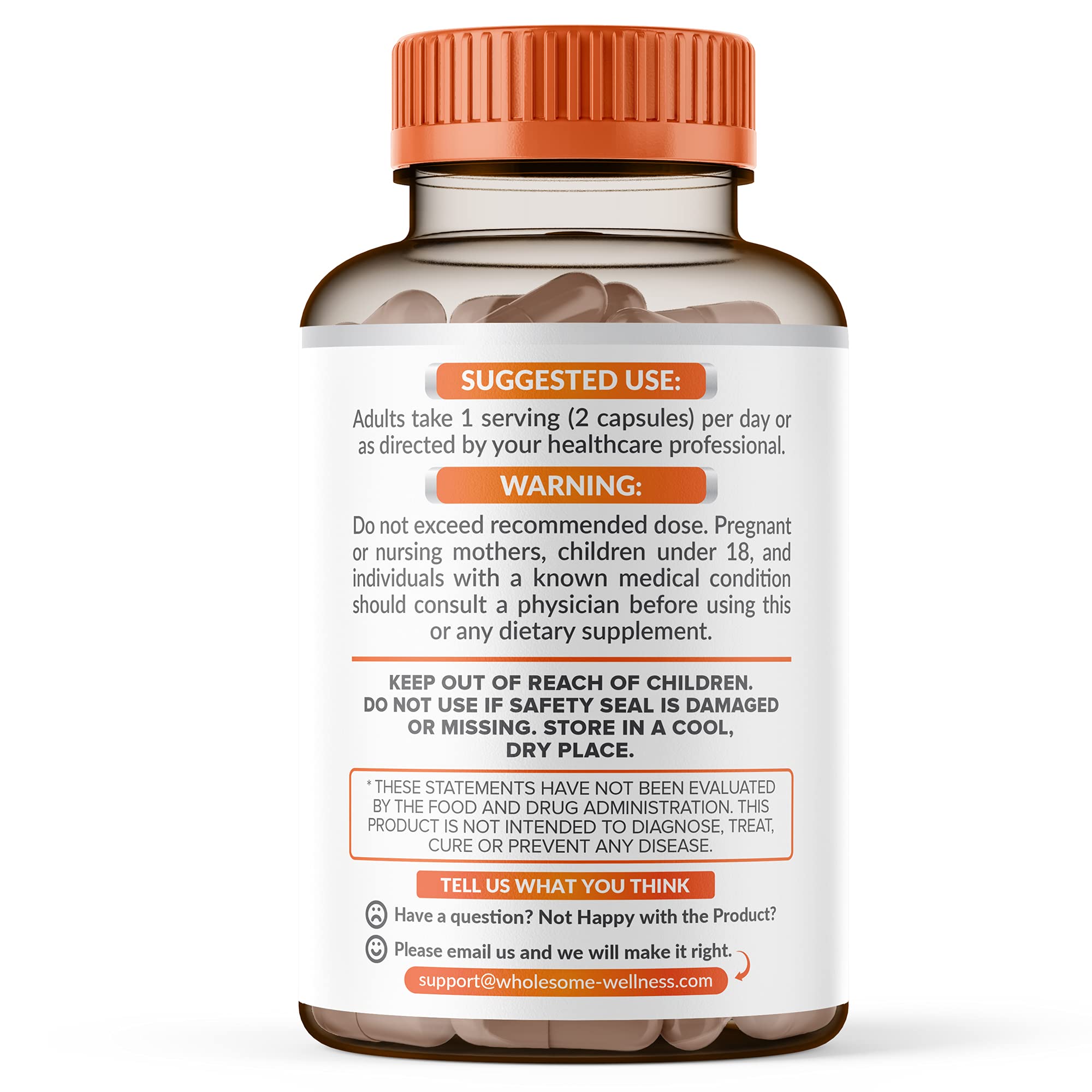 Empaque resistente de Wholesome Wellness Liposomal Vitamina C para almacenamiento