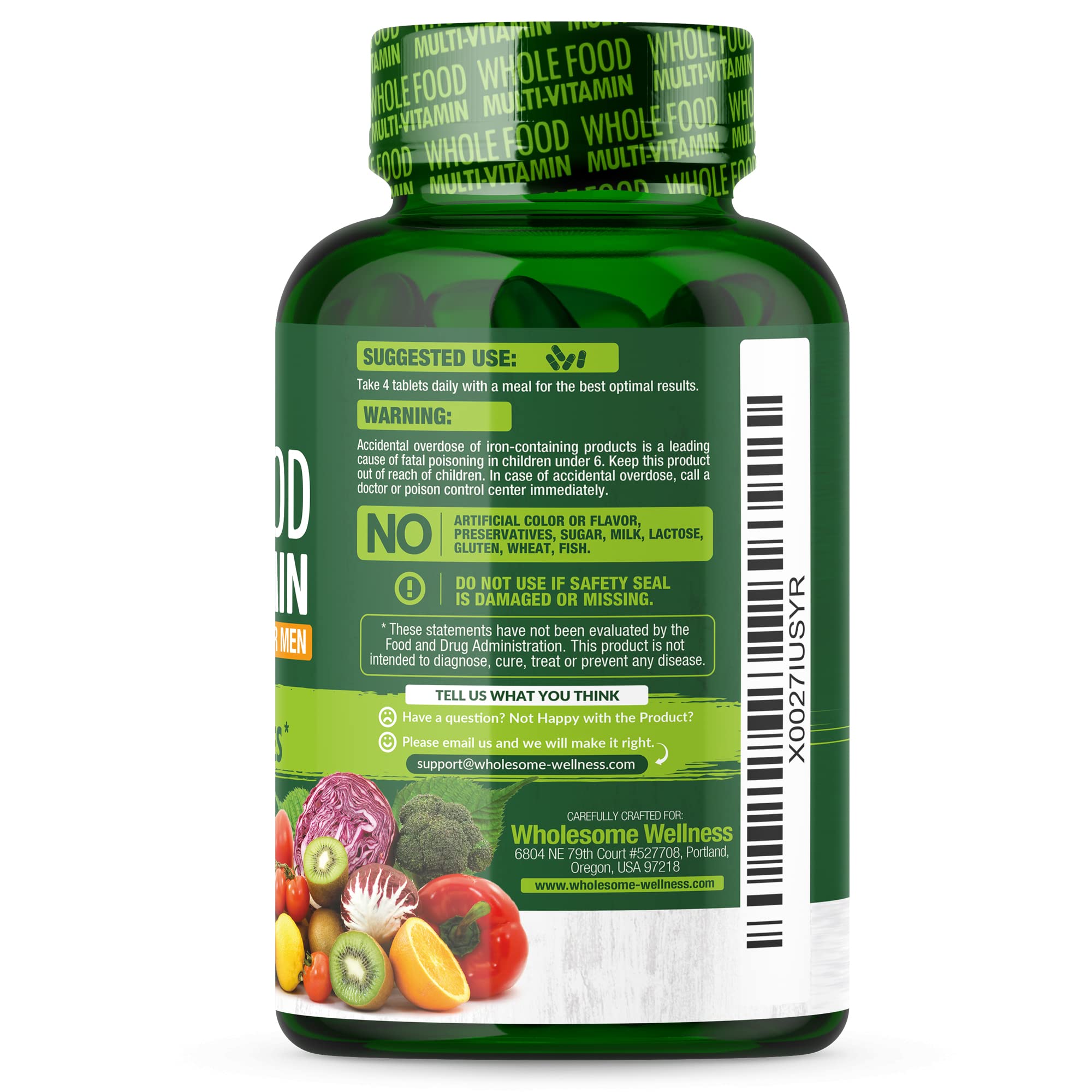 Wholesome Wellness superalimentos verdes, mezcla de vegetales y extractos para apoyo general.