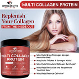 Wholesome Wellness Colágeno Premium: origen-pescado aporta nutrientes para la piel y articulaciones.