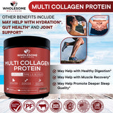 Wholesome Wellness Colágeno Premium: origen-pollo ayuda a cuidar cabello y uñas con uso diario.