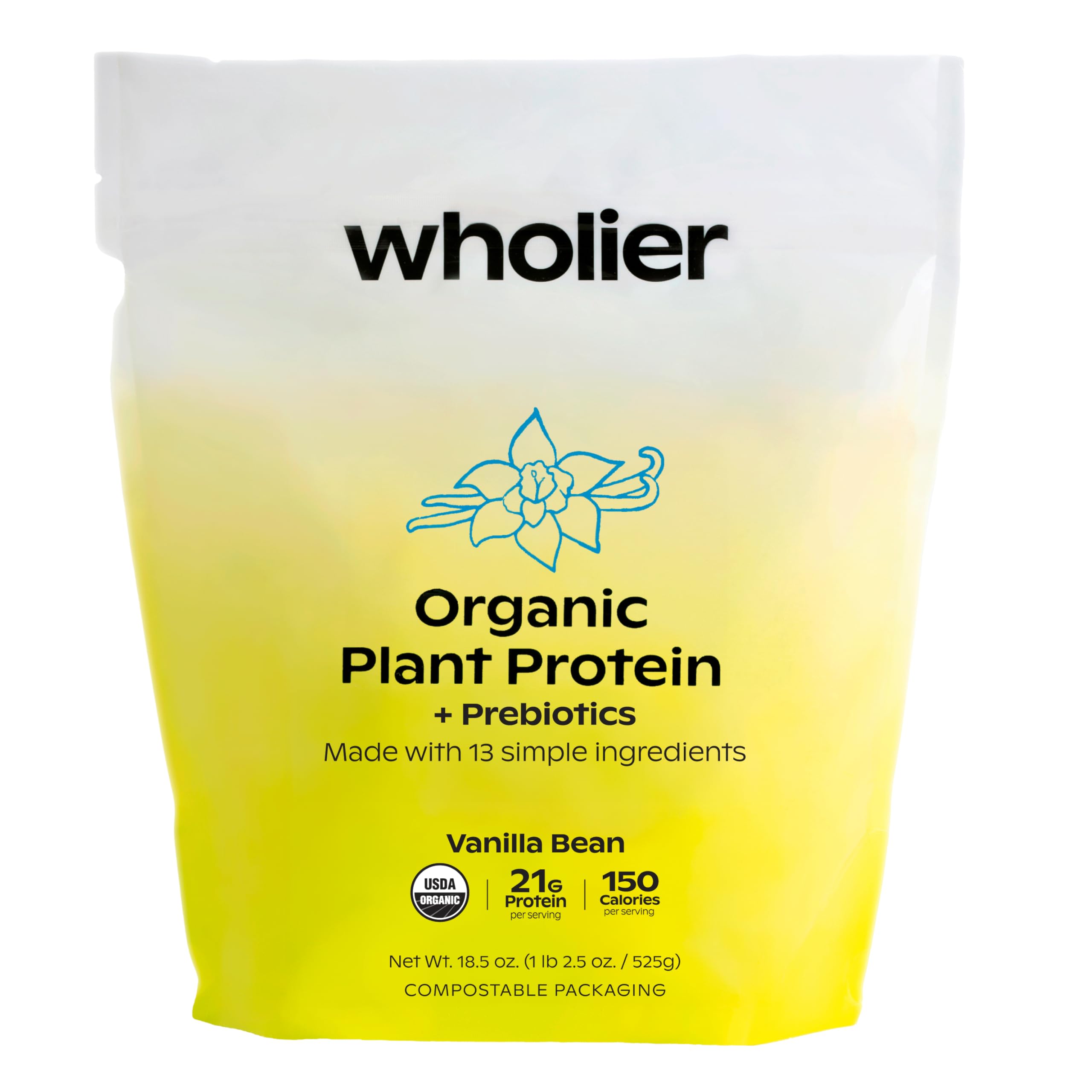 Wholier Proteína Vegetal vainilla en lata: sabor natural para batidos nutritivos