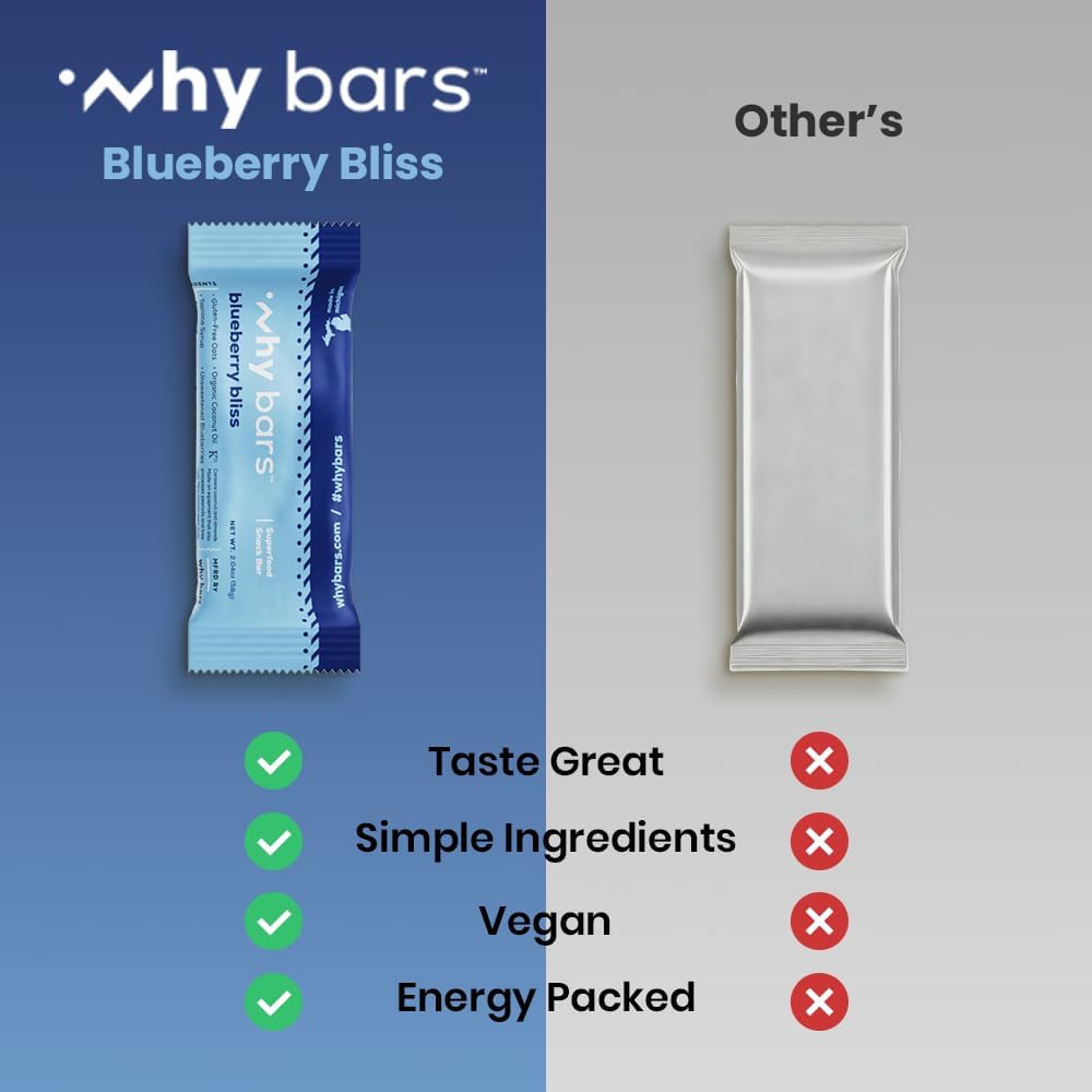 Why Bars barra de proteína manzana con almendra, snack nutritivo para toda la familia