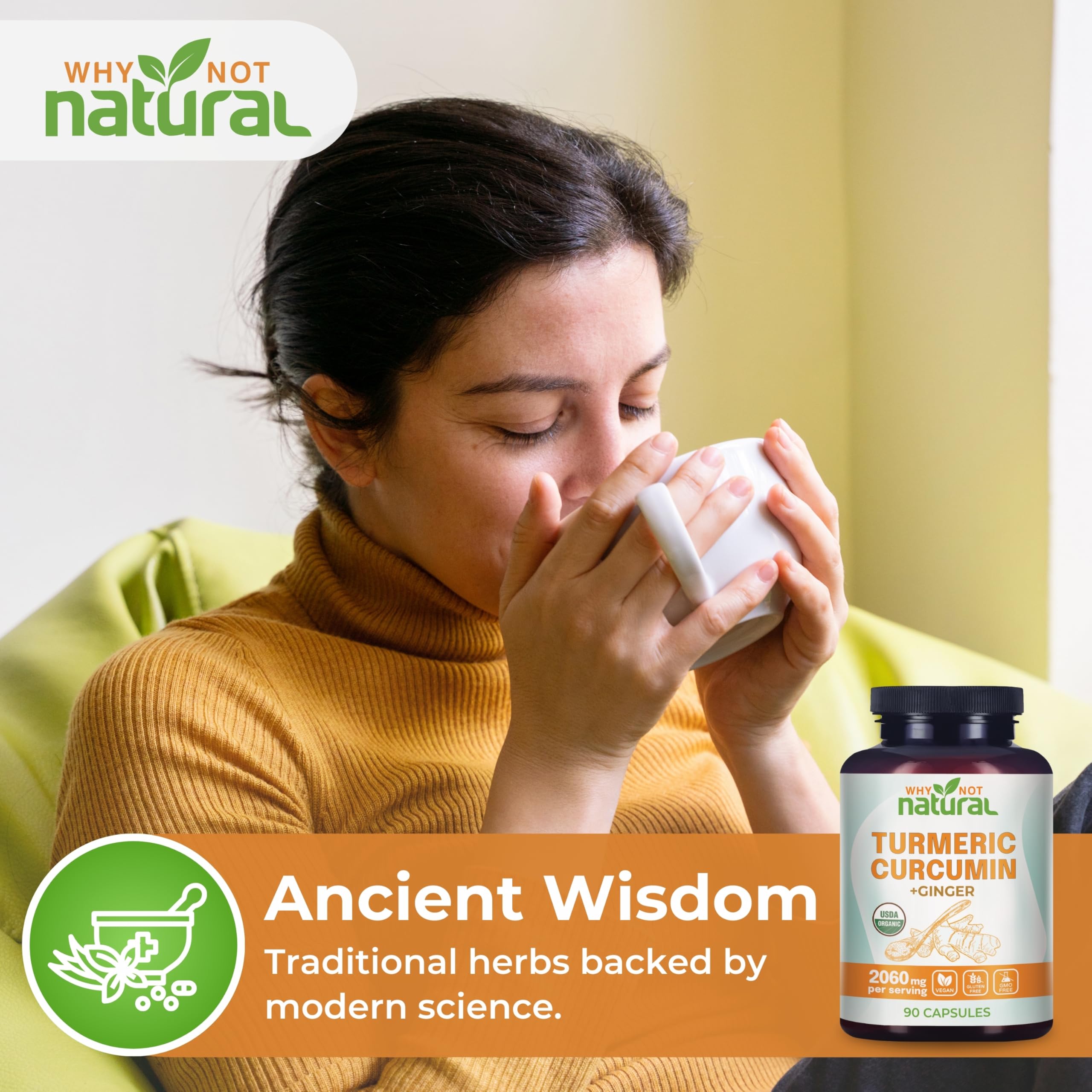 Why Not Natural curcuma organica para piel y digestion saludable