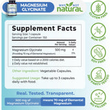 Why Not Natural magnesio glicinato 500 mg, escena nocturna para relajacion.