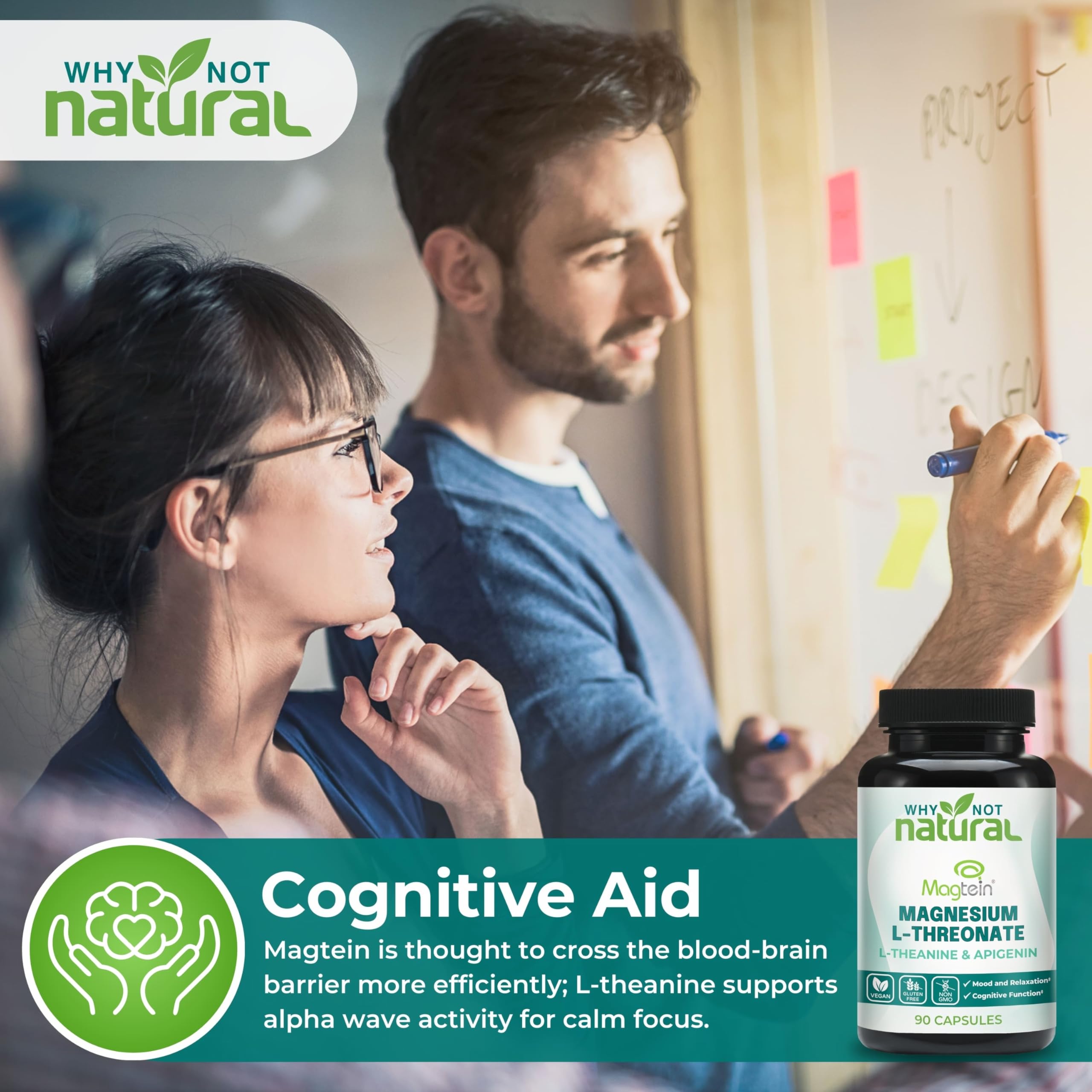 Why Not Natural Magtein dosis-diaria conveniente para la rutina