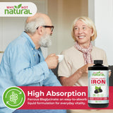 Why Not Natural hierro líquido, dosis fácil de medir para uso diario