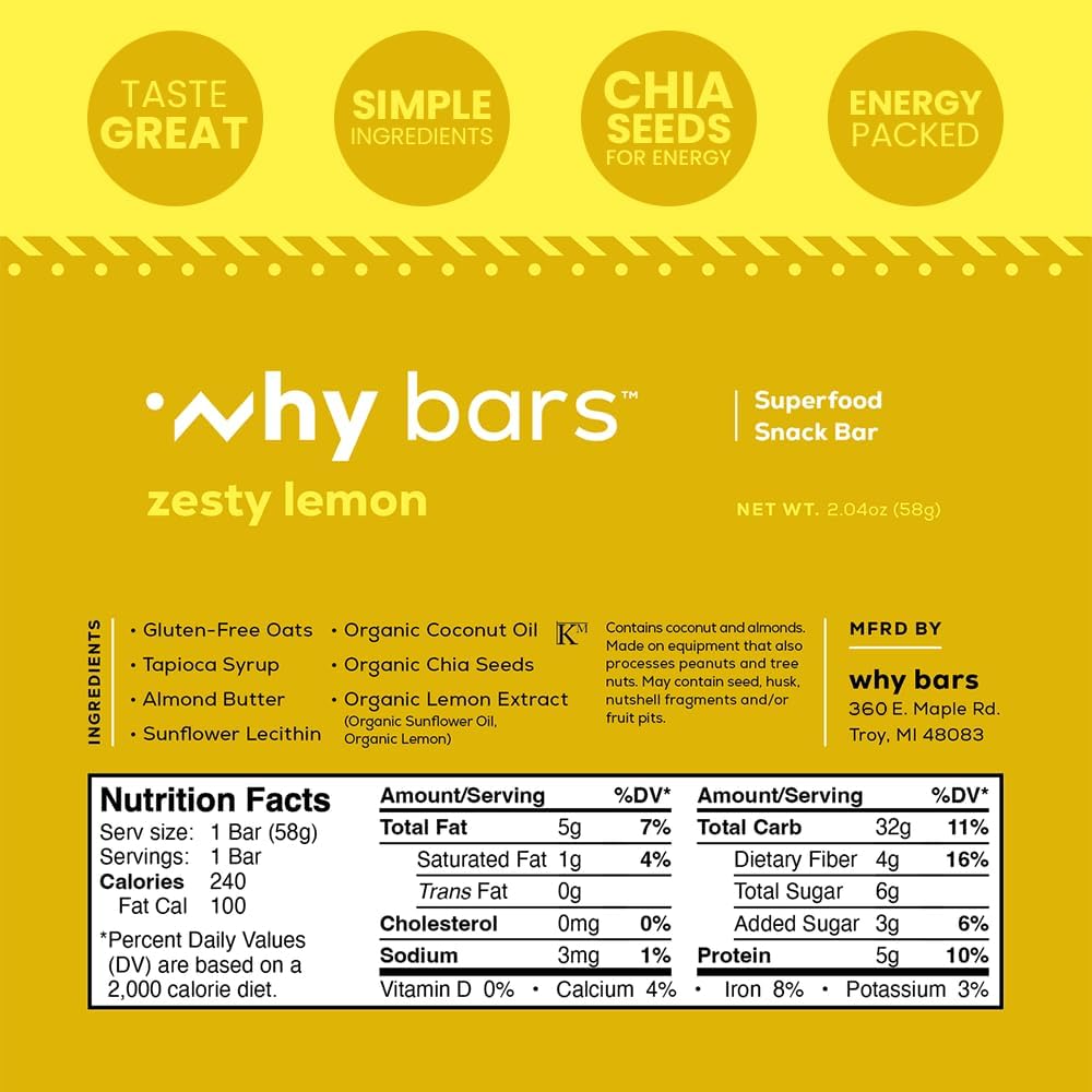 Why Bars con chía: ingrediente de superalimento para snack crujiente