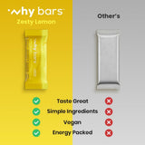 Why Bars variedad de sabores: Limón, Arándano y Mango para snack rápido