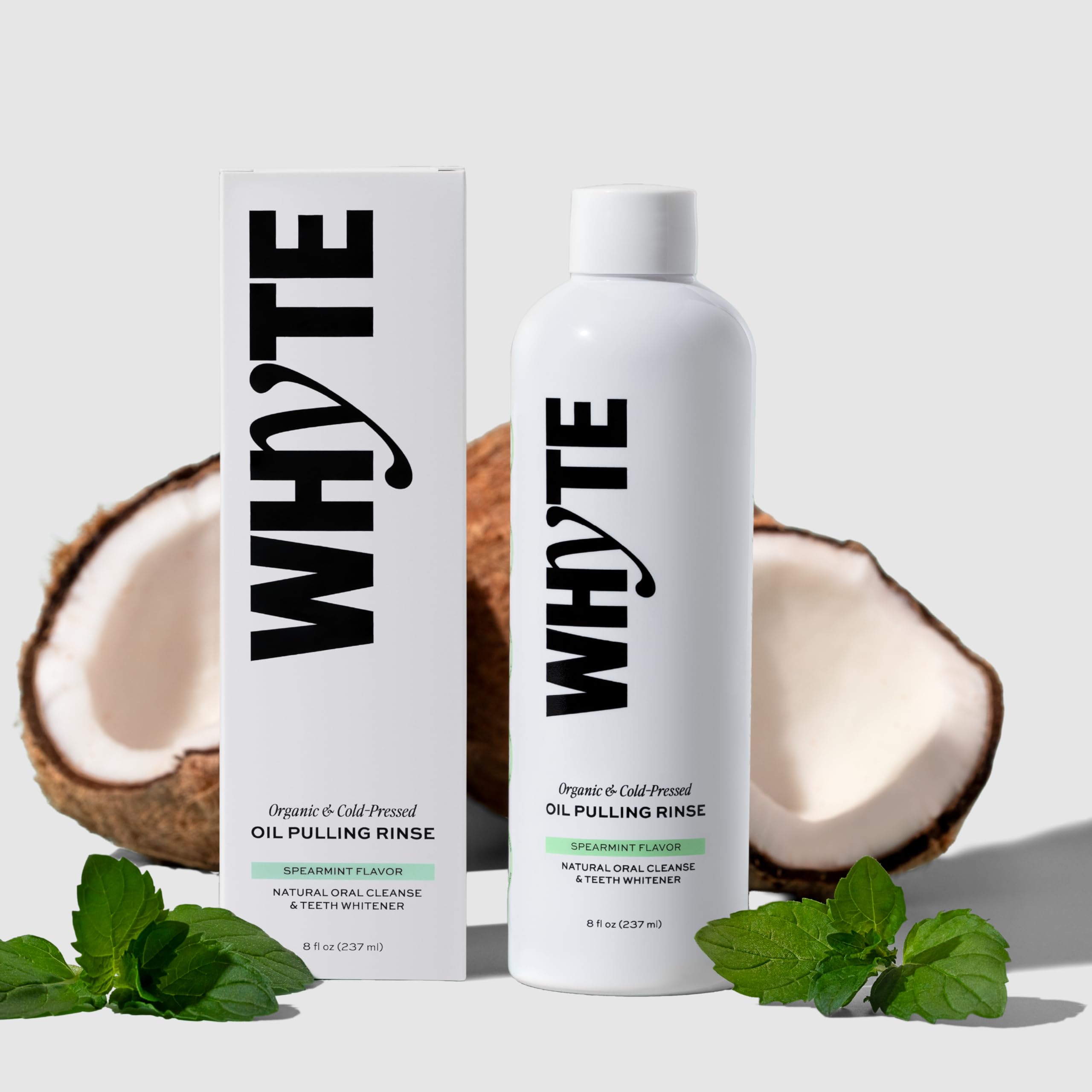 WHYTE enjuague con aceite de coco para limpieza bucal profunda