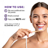 WHYTE empaque del producto con ingredientes de blanqueado y hidroxiapatita