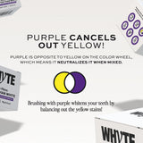 WHYTE preparación de polvo purpura, mezcla para dientes sanos y brillantes