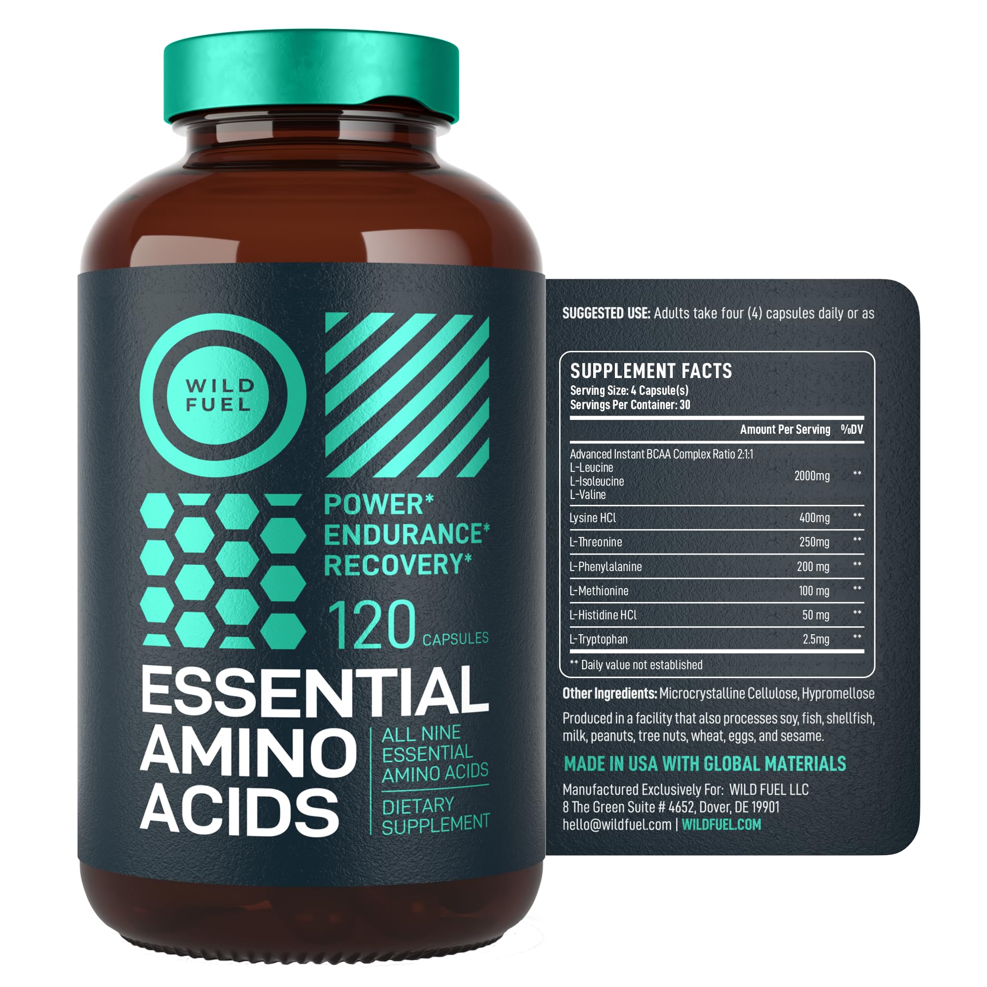 Wild Fuel aminoacidos esenciales: formula vegana libre de crueldad