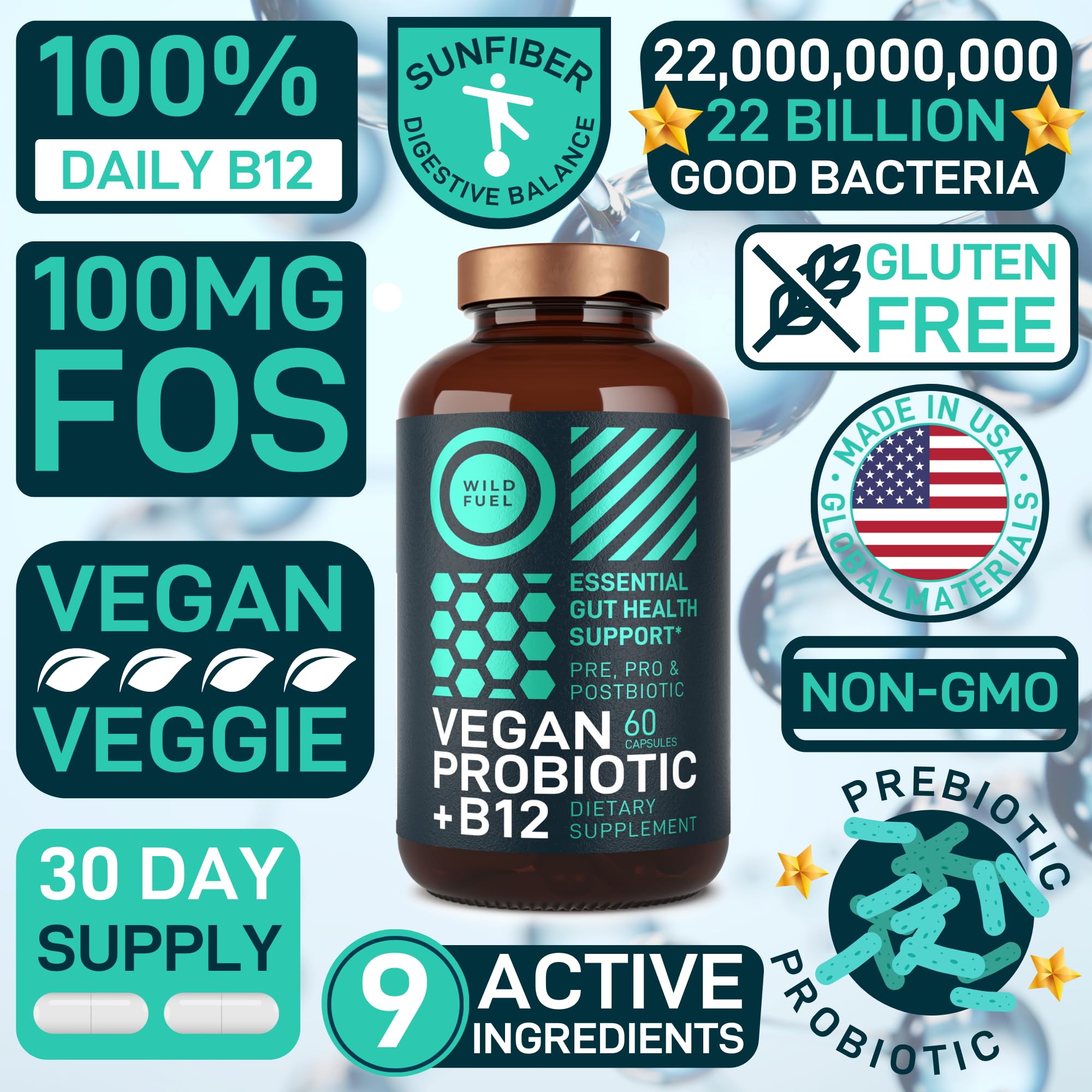 WILD FUEL Energizante con B12: mejora la concentración y el ánimo