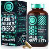 WILD FUEL Fertilidad masculina: frasco de cápsulas para apoyo a la concepción