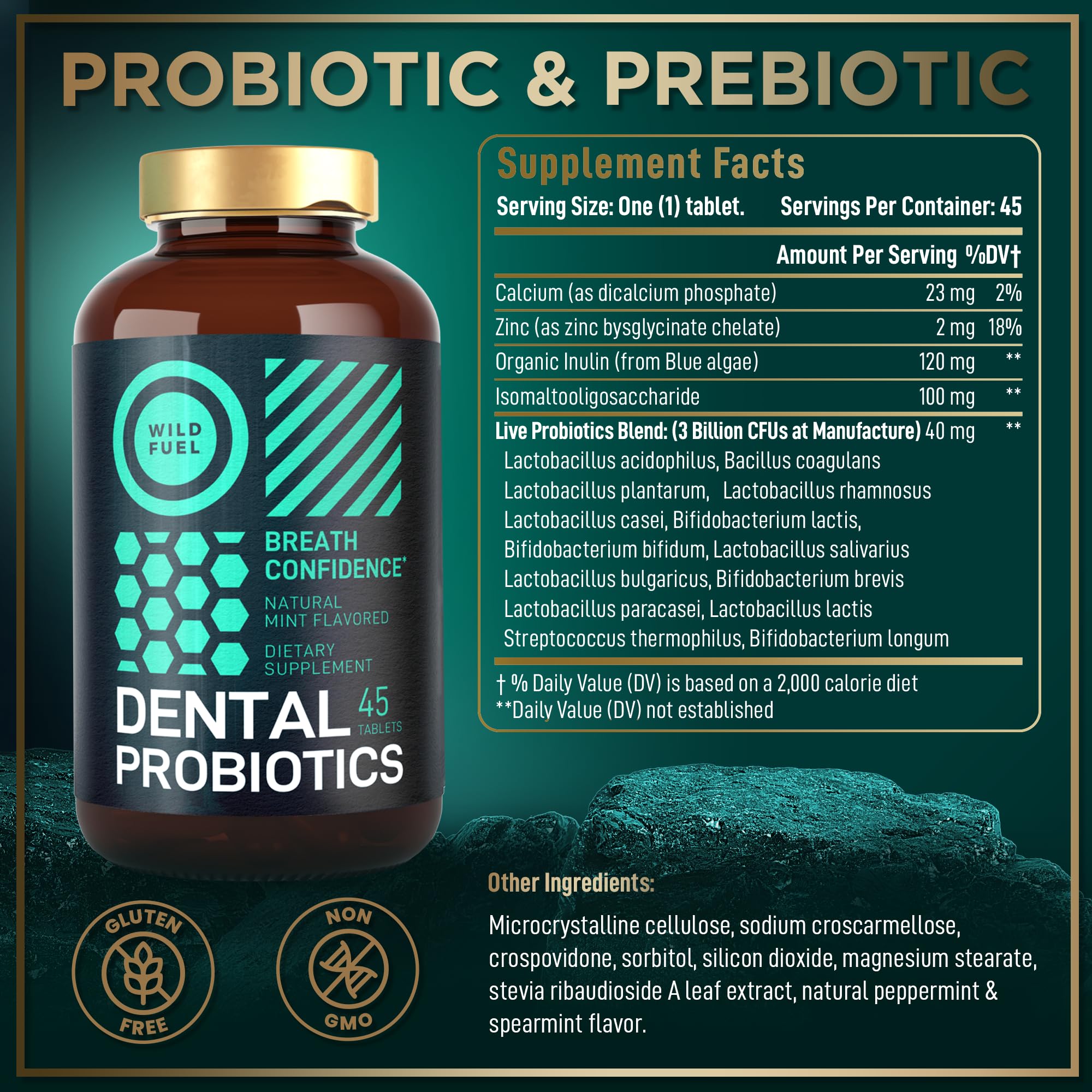 Lactobacillus salivarius tabletas para salud bucal