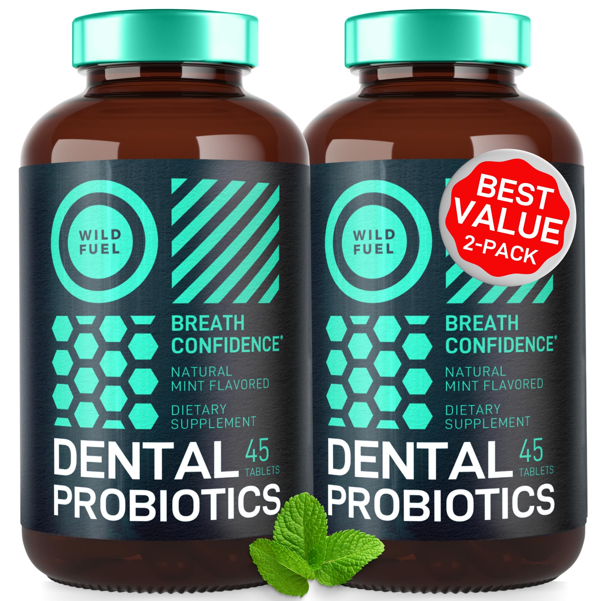 Wild Fuel Probioticos tabletas masticables dentales para aliento más fresco