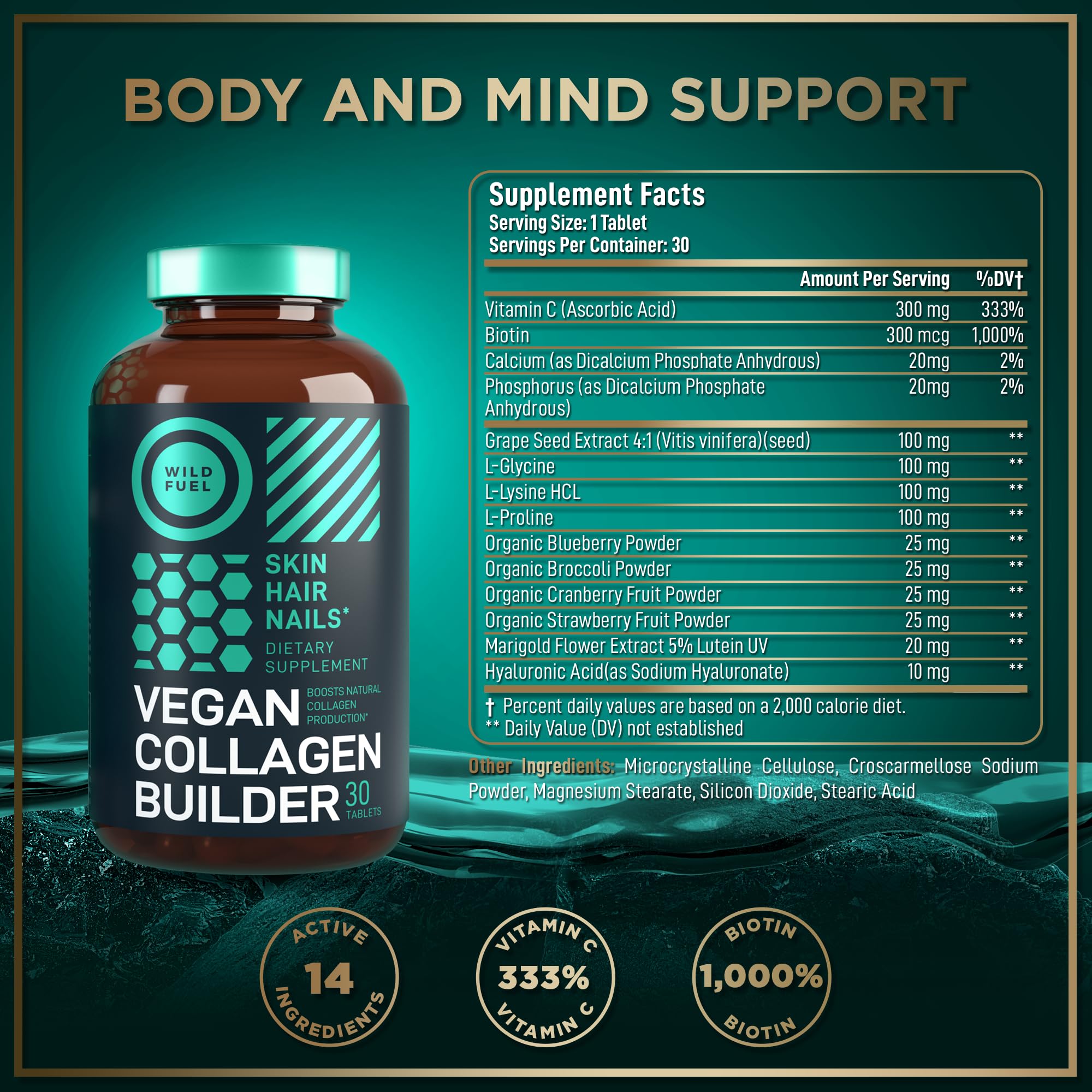 WILD FUEL superalimentos orgánicos tableta: nutrición diaria