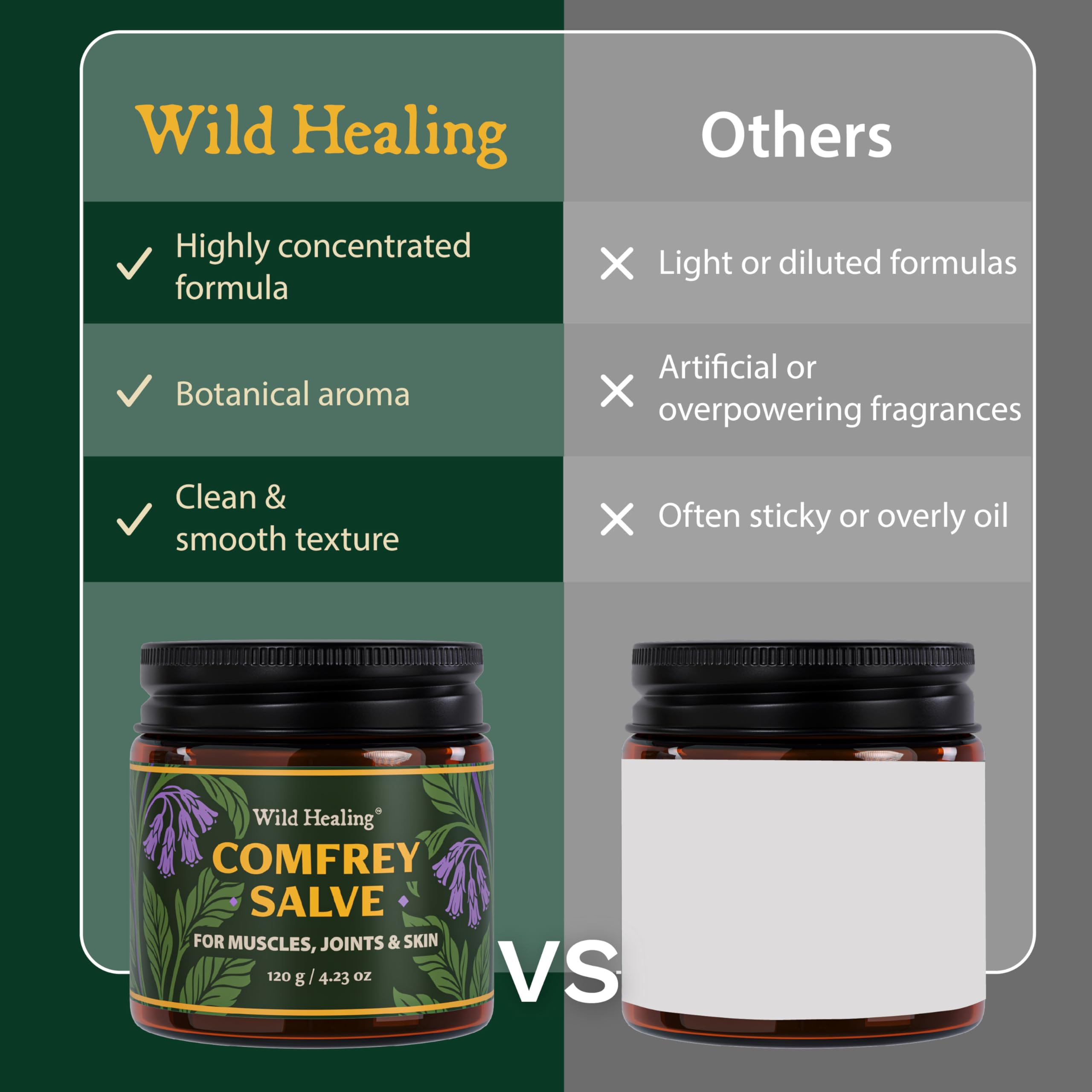 Wild Healing Consuelda bálsamo: ingredientes naturales para cuidado diario.