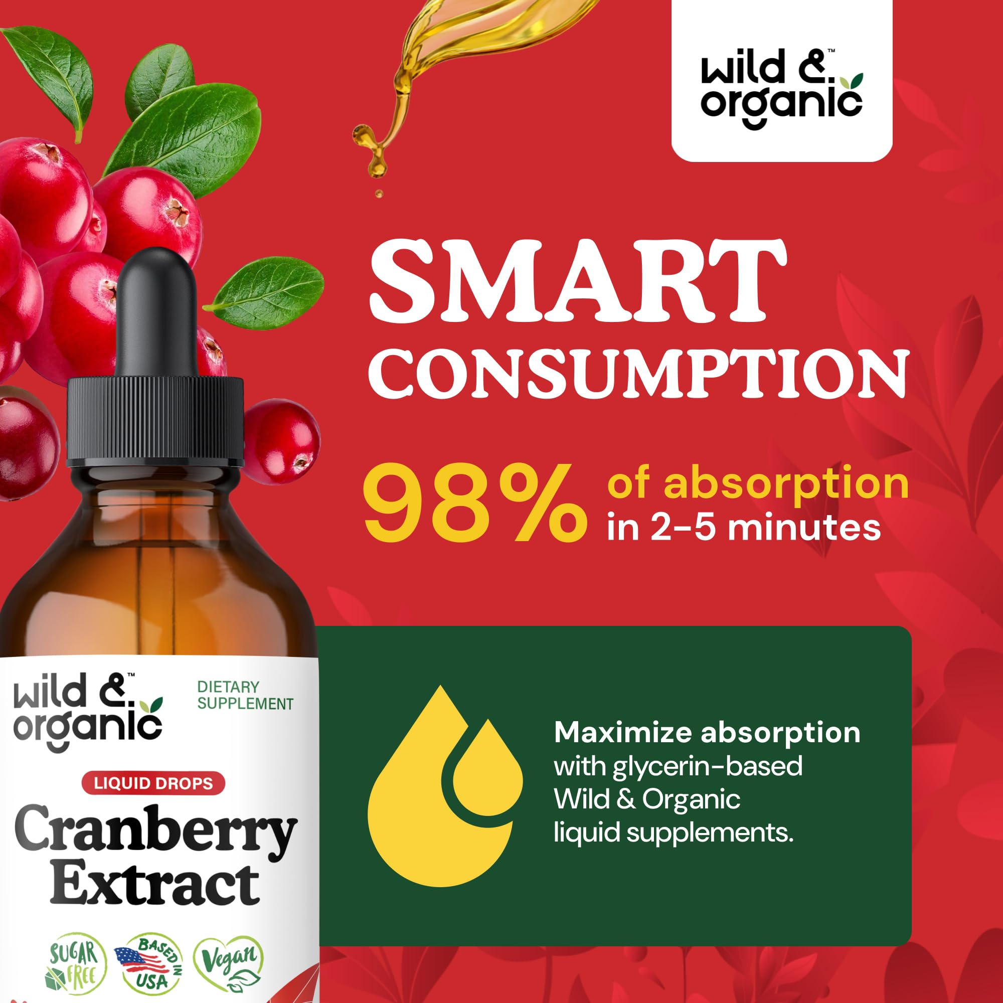 Wild & Organic envase de 4 oz, tamaño pre1ctico para casa