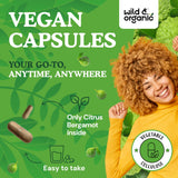 Wild & Organic bergamota cápsulas con recubrimiento vegetal suave