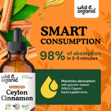 Wild & Organic Canela Ceilán - ingredientes naturales y fórmula vegana.
