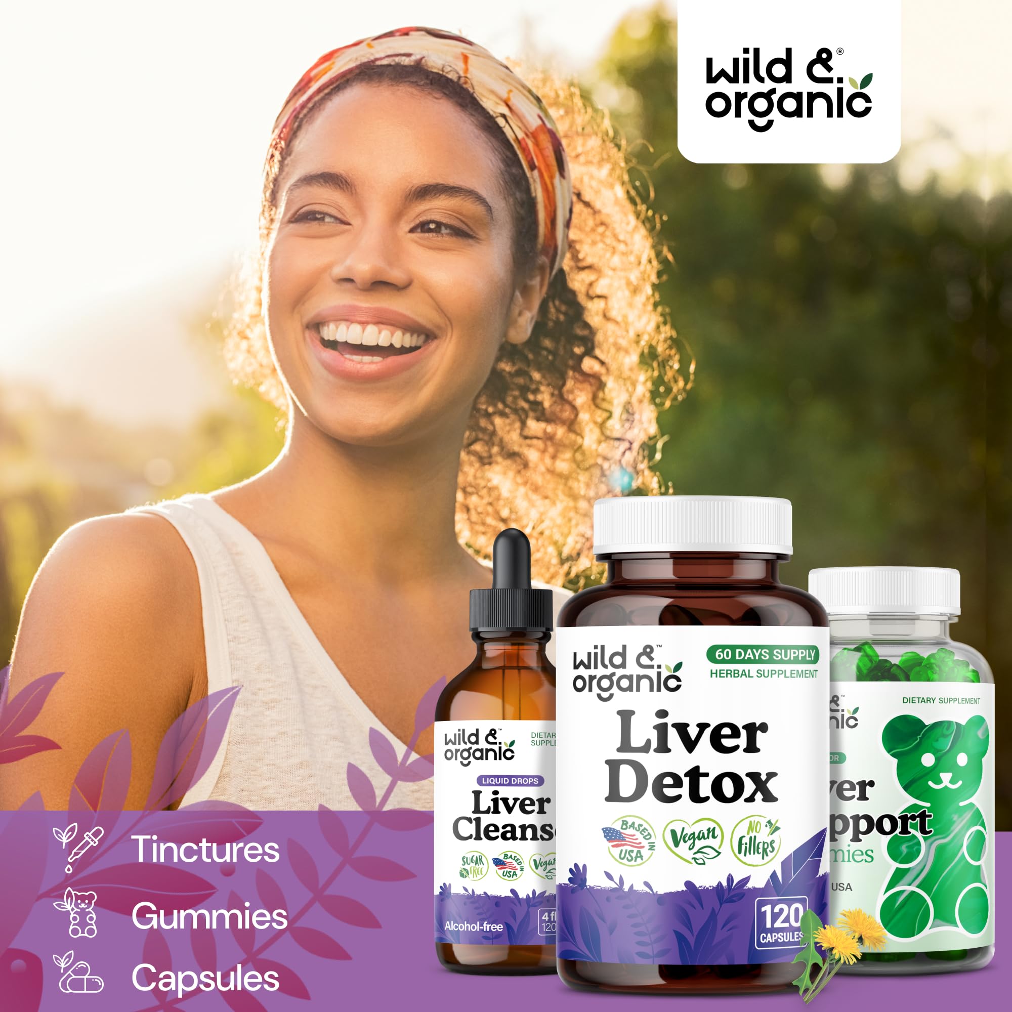 Wild & Organic cápsula vegana: recubrimiento de celulosa vegetal.