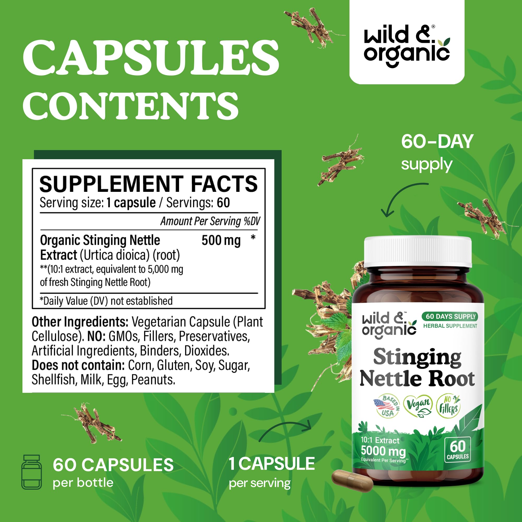 Wild & Organic Capsulas Veganas sin ogm: opción vegetal sin aditivos
