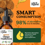 Ingredientes naturales de la tintura Wild & Organic Chaga.