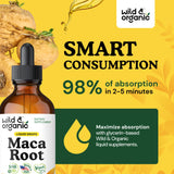 Endulzante natural: glicerina en gotas de maca Wild Organic